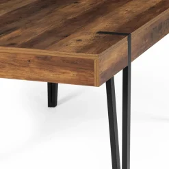 Table à manger effet bois vieilli et métal noir 200 cm 10 personnes*IDMarket Hot