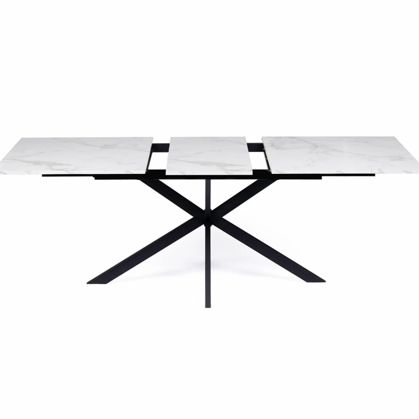 Table à manger extensible effet marbre blanc*IDMarket Best