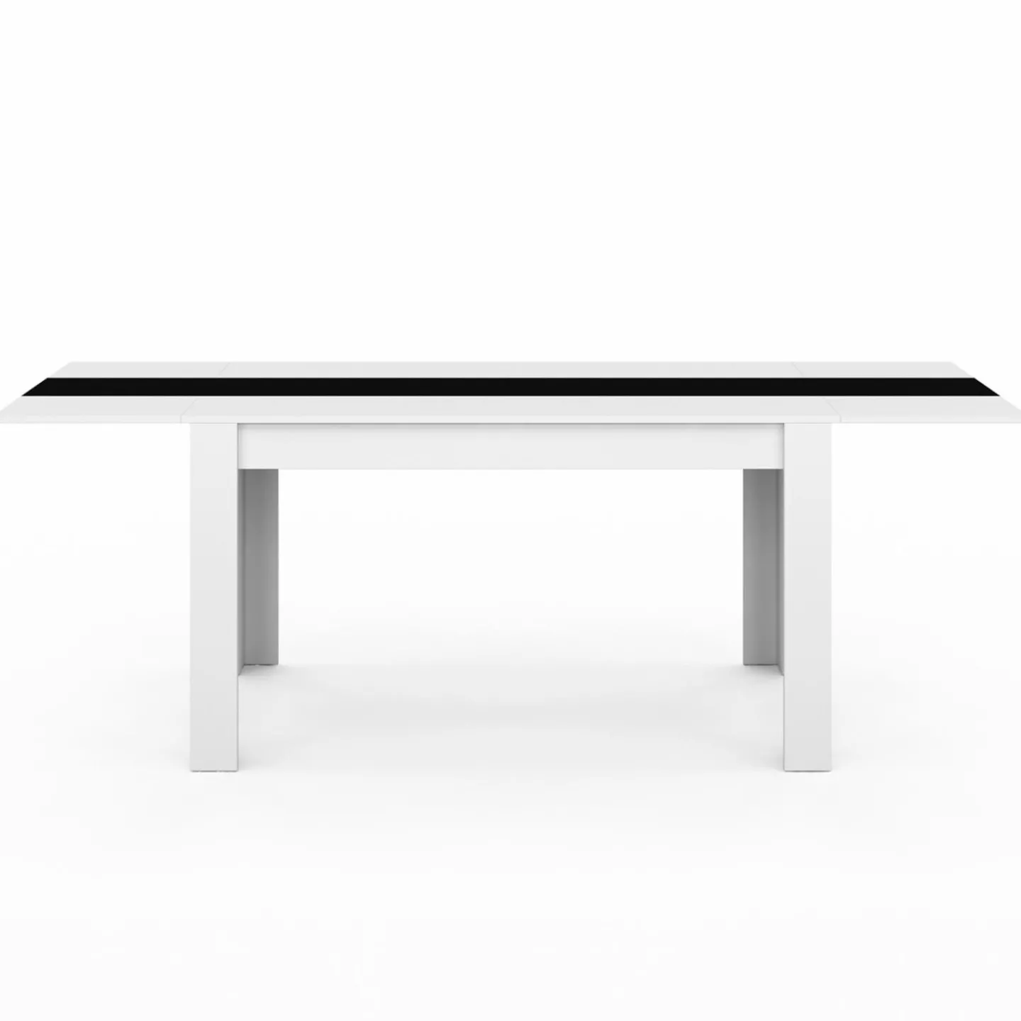 Table à manger extensible rectangle blanche et noire 6-10 personnes 140-220 cm*IDMarket Hot