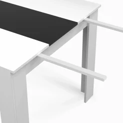 Table à manger extensible rectangle blanche et noire 6-10 personnes 140-220 cm*IDMarket Hot