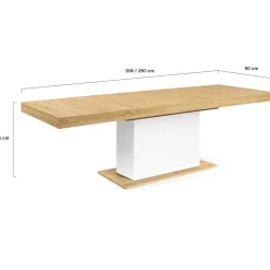 Table à manger extensible rectangle 12 personnes*IDMarket New