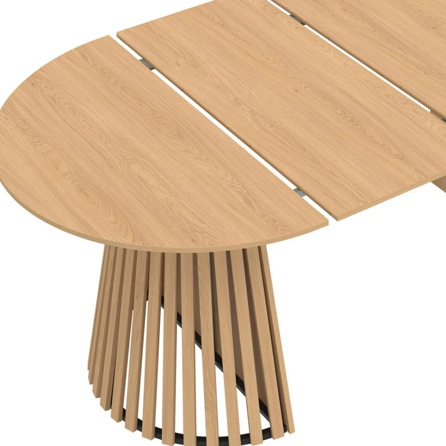 Table à manger extensible ronde 4-10 personnes pied bois 110-200 cm*IDMarket Clearance