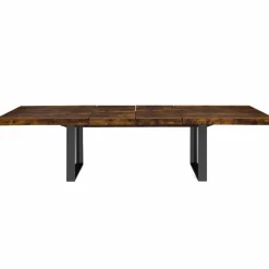 Table à manger extensible rectangle bois et noir*IDMarket