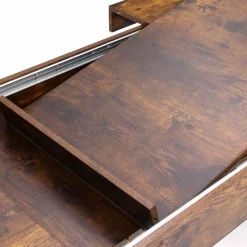 Table à manger extensible rectangle bois et noir*IDMarket