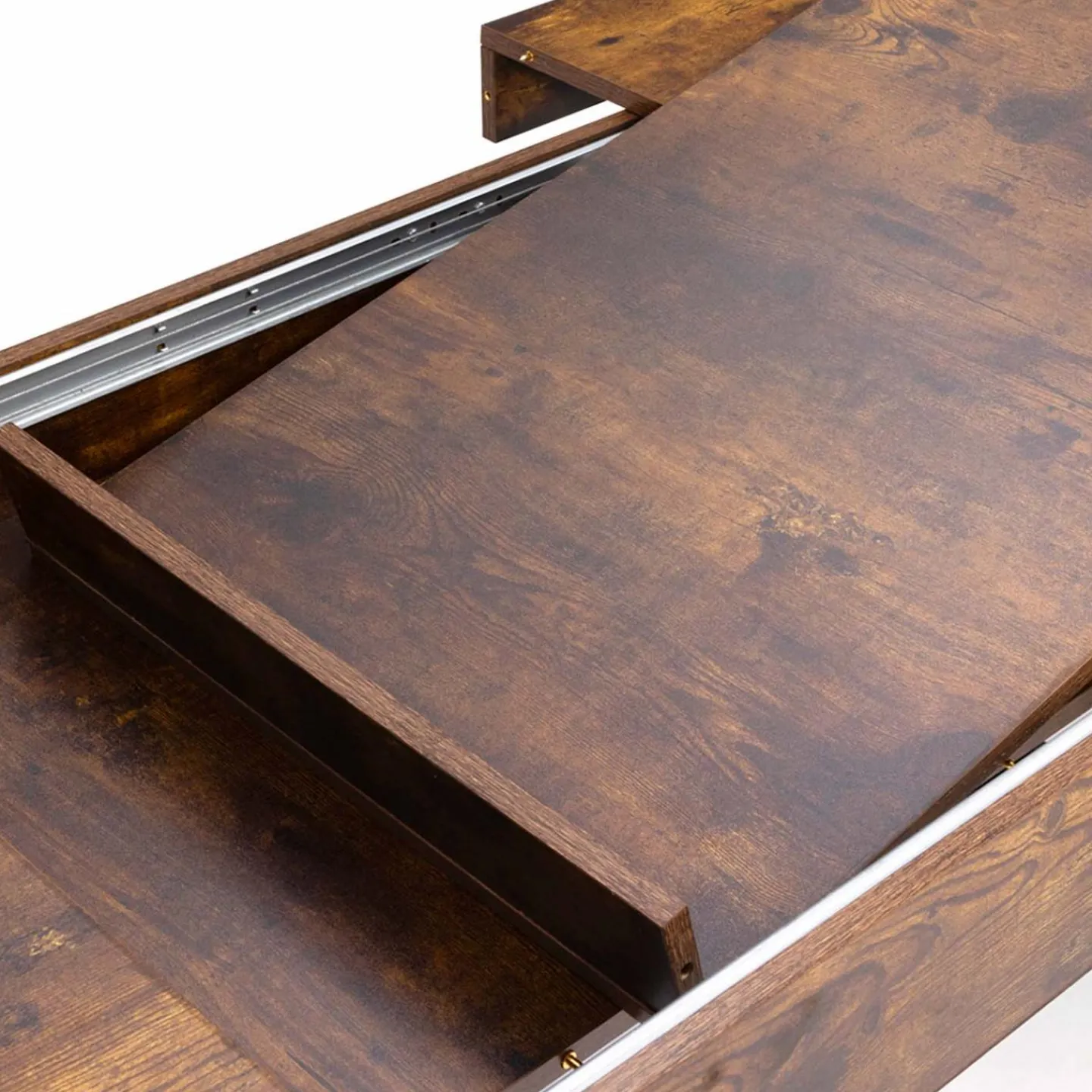 Table à manger extensible rectangle bois et noir*IDMarket