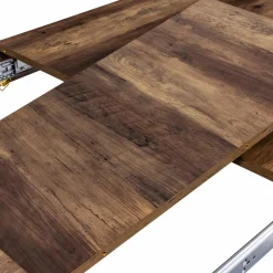 Table à manger extensible en bois pieds épingle noir 8-12 personnes 200-240 cm*IDMarket Discount