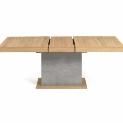 Table à manger extensible 6-10 personnes bois et effet béton*IDMarket Online