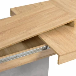 Table à manger extensible 6-10 personnes bois et effet béton*IDMarket Online