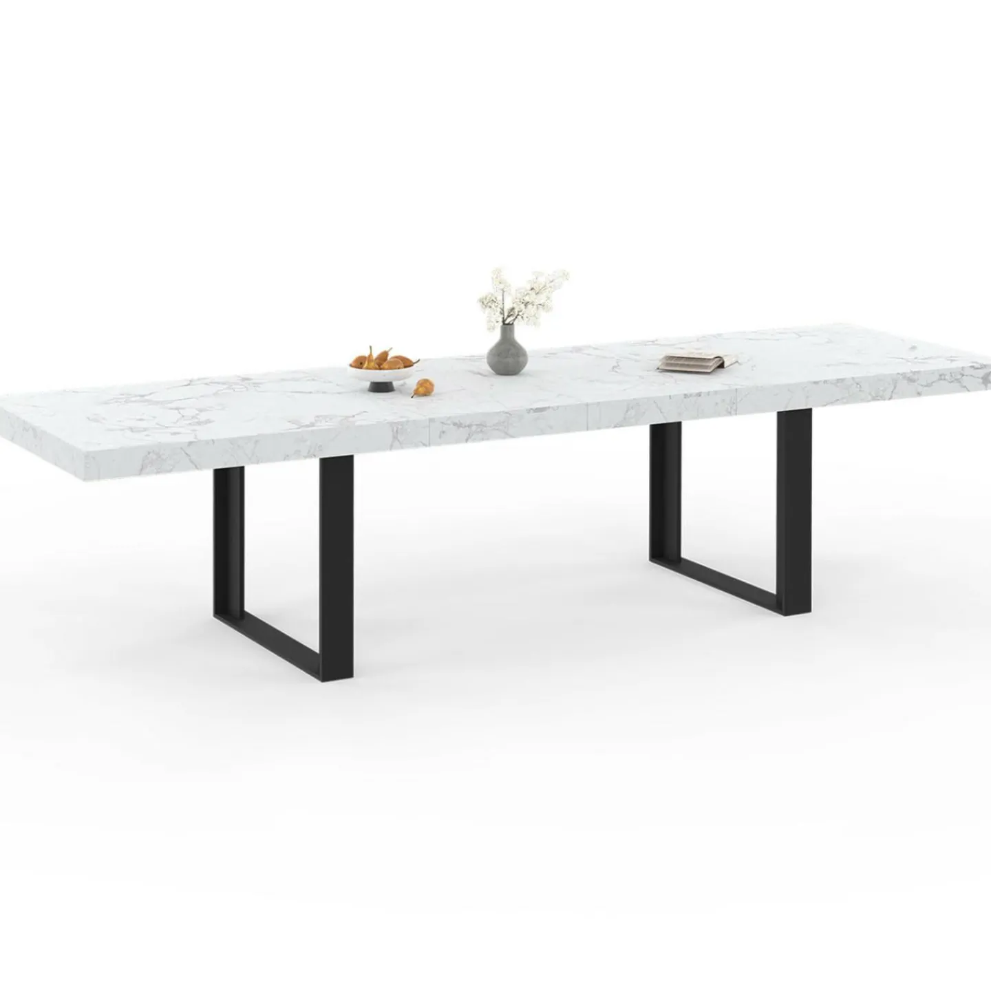 Table à manger extensible rectangle 6 à 12 personnes*IDMarket Clearance