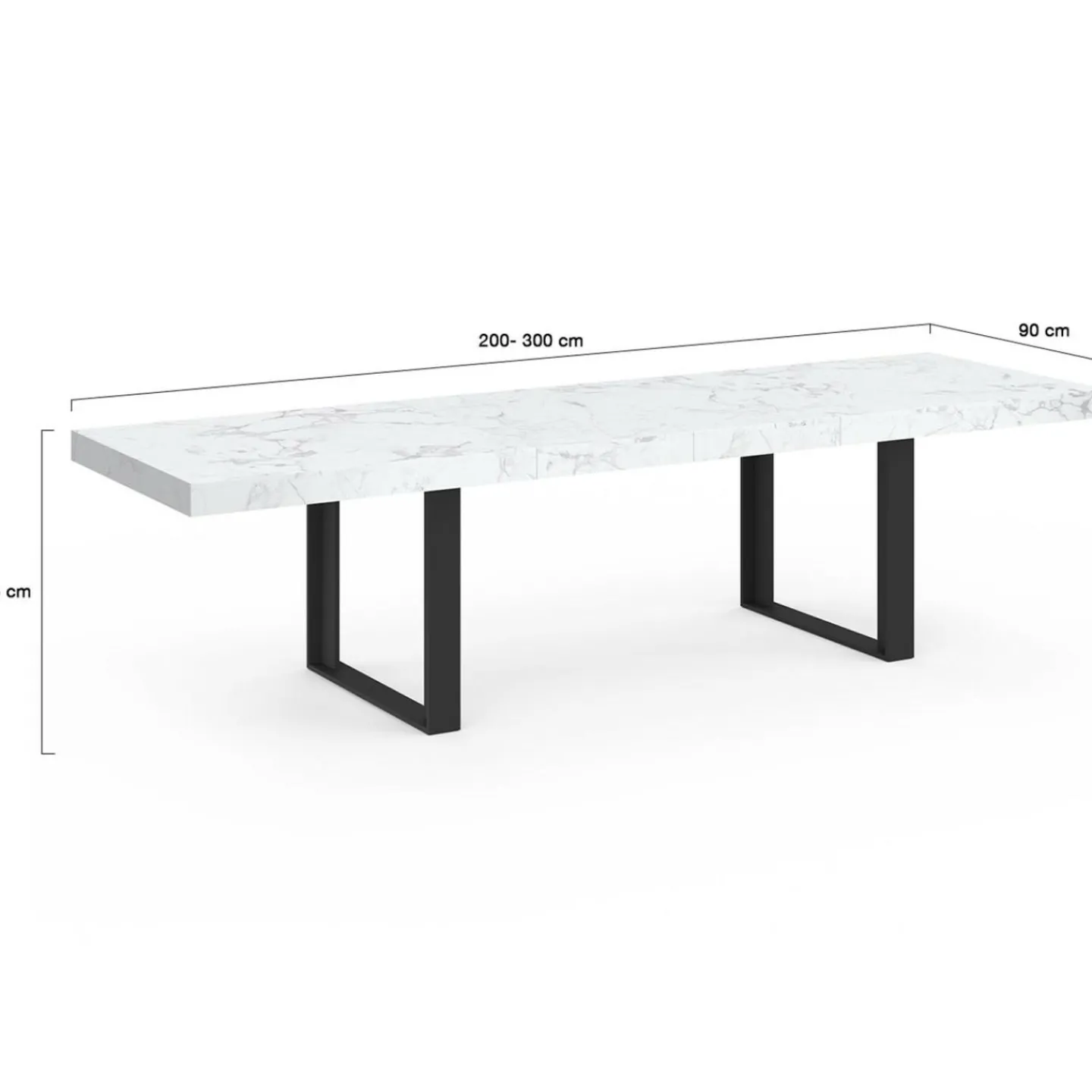 Table à manger extensible rectangle 6 à 12 personnes*IDMarket Clearance