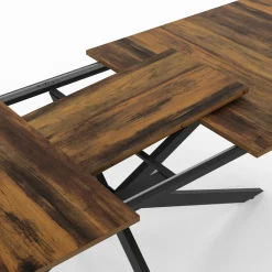 Table à manger extensible rectangle pied araignée noir*IDMarket Outlet