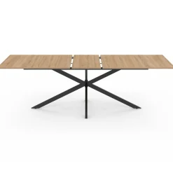 Table à manger extensible 8-12 personnes bois et noir*IDMarket Best
