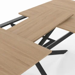 Table à manger extensible 8-12 personnes bois et noir*IDMarket Best