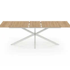 Table à manger extensible rectangle pied araignée bois*IDMarket Discount