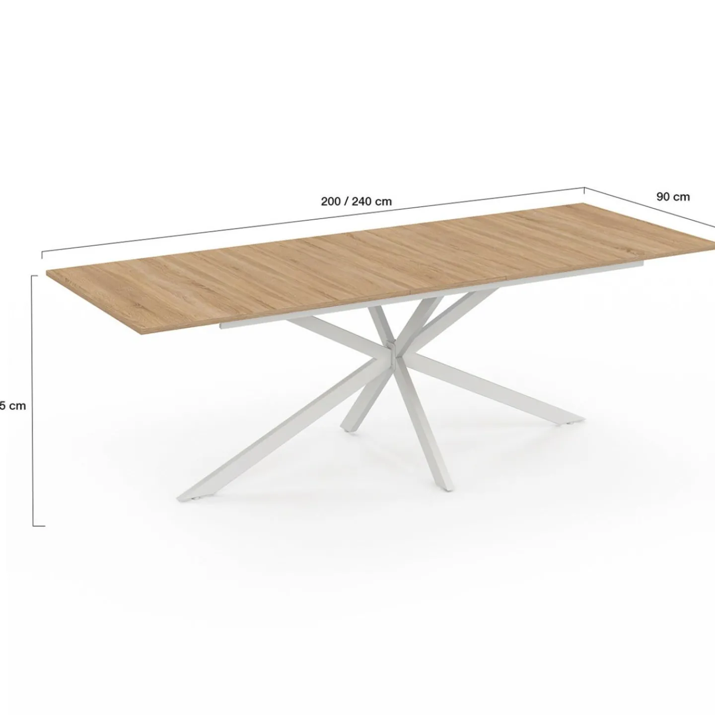 Table à manger extensible rectangle pied araignée bois*IDMarket Discount