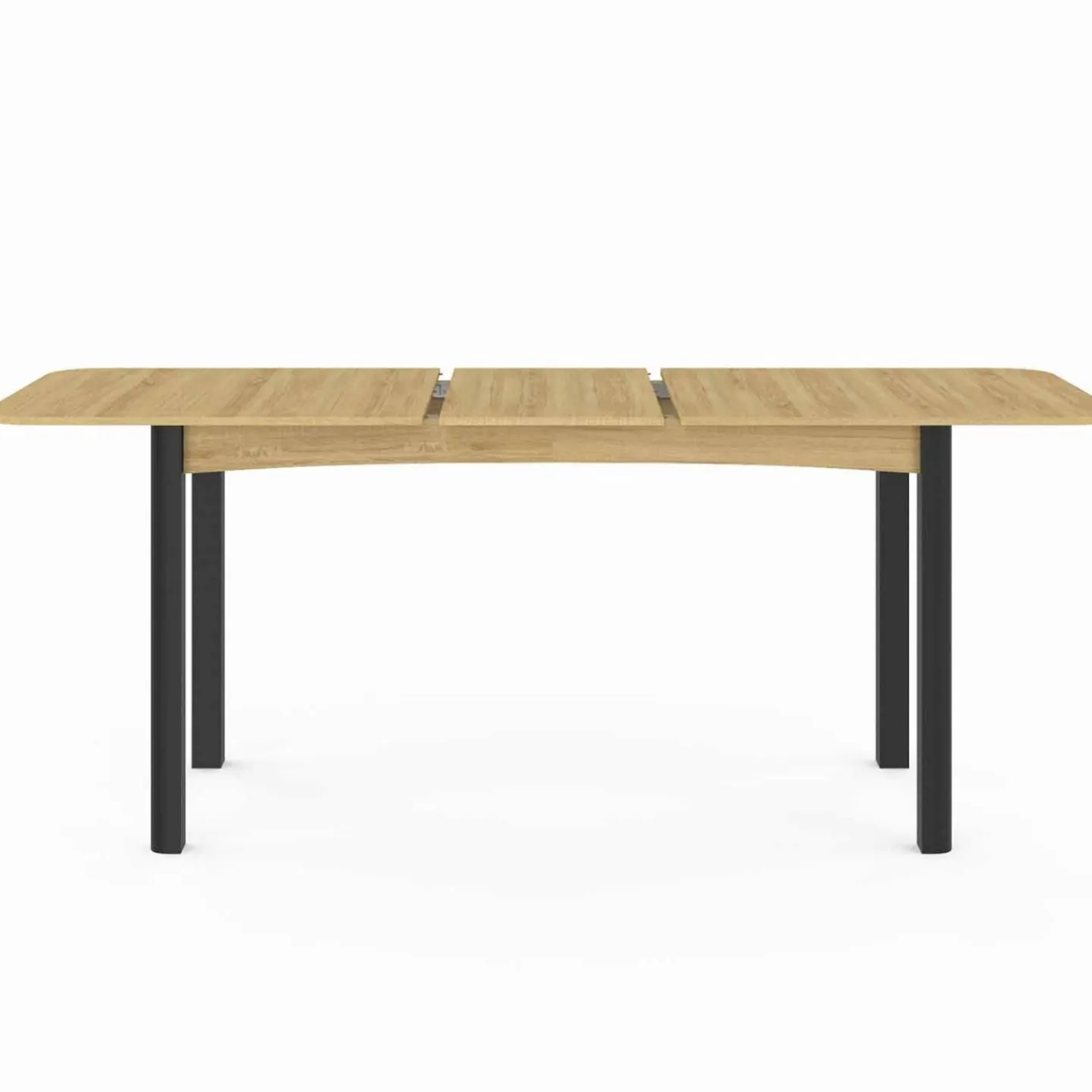 Table à manger extensible rectangulaire bois et noir*IDMarket Discount