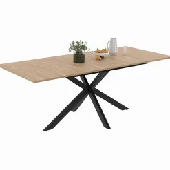 Table à manger extensible 6-10 personnes bois et noir 160-200 cm*IDMarket Best