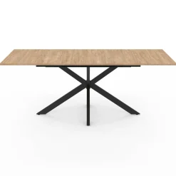 Table à manger extensible 6-10 personnes bois et noir 160-200 cm*IDMarket Best