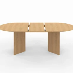 Table à manger extensible ovale 160-200 cm bois façon hêtre 6-10 personnes*IDMarket Outlet