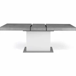 Table à manger extensible béton et blanc 6-10 personnes 160-200 cm*IDMarket Outlet