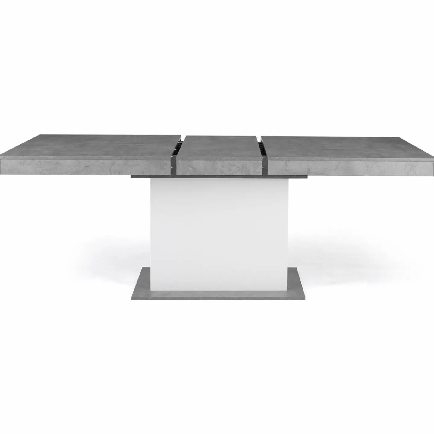 Table à manger extensible béton et blanc 6-10 personnes 160-200 cm*IDMarket Outlet