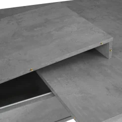 Table à manger extensible béton et blanc 6-10 personnes 160-200 cm*IDMarket Outlet