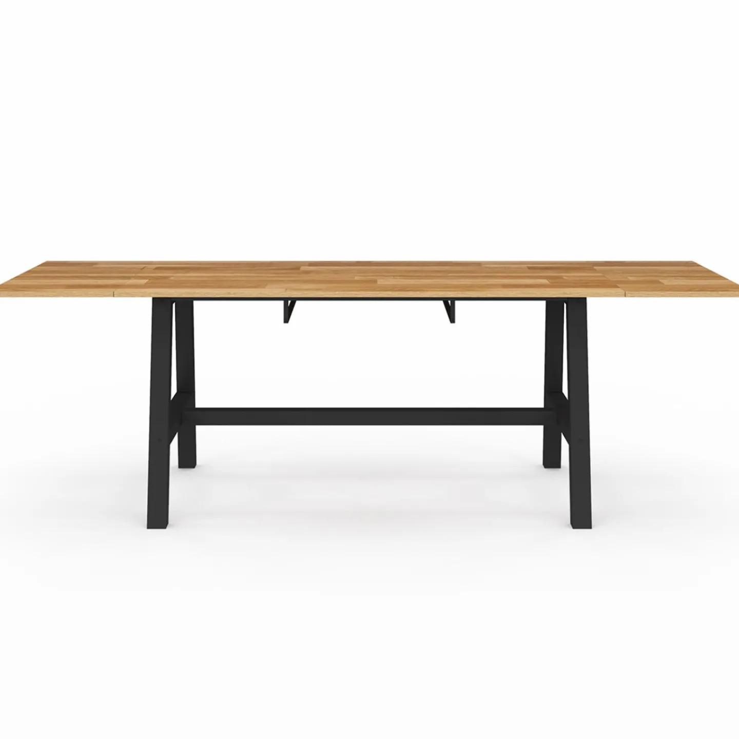 Table à manger extensible rectangulaire bois et noir*IDMarket New