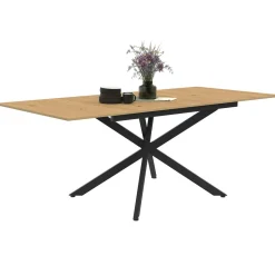 Table à manger extensible bois et noir 6-10 personnes 160-200 cm*IDMarket Best