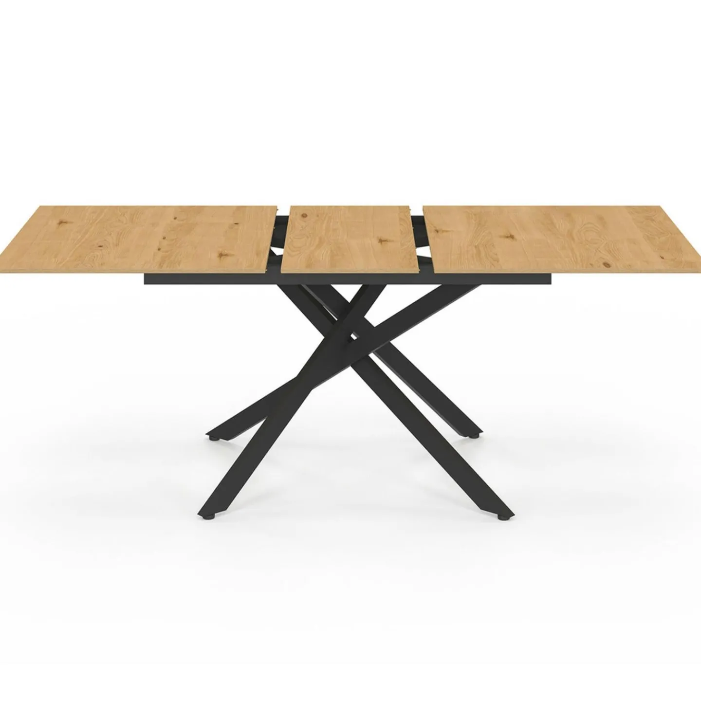 Table à manger extensible bois et noir 6-10 personnes 160-200 cm*IDMarket Best