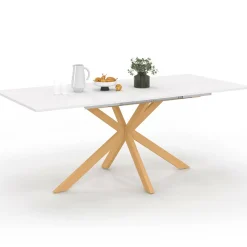 Table à manger extensible rectangle 6-10 personnes bois*IDMarket Best