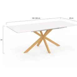Table à manger extensible rectangle 6-10 personnes bois*IDMarket Best