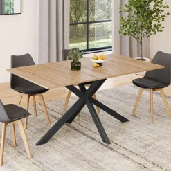 Table à manger industrielle 160 cm*IDMarket Best