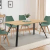 Table à manger industrielle bois et noir 8 personnes 160 cm*IDMarket Discount