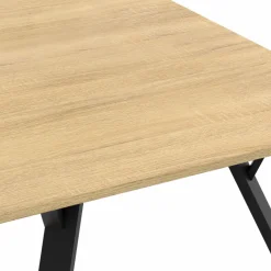 Table à manger industrielle bois et noir 8 personnes 160 cm*IDMarket Discount