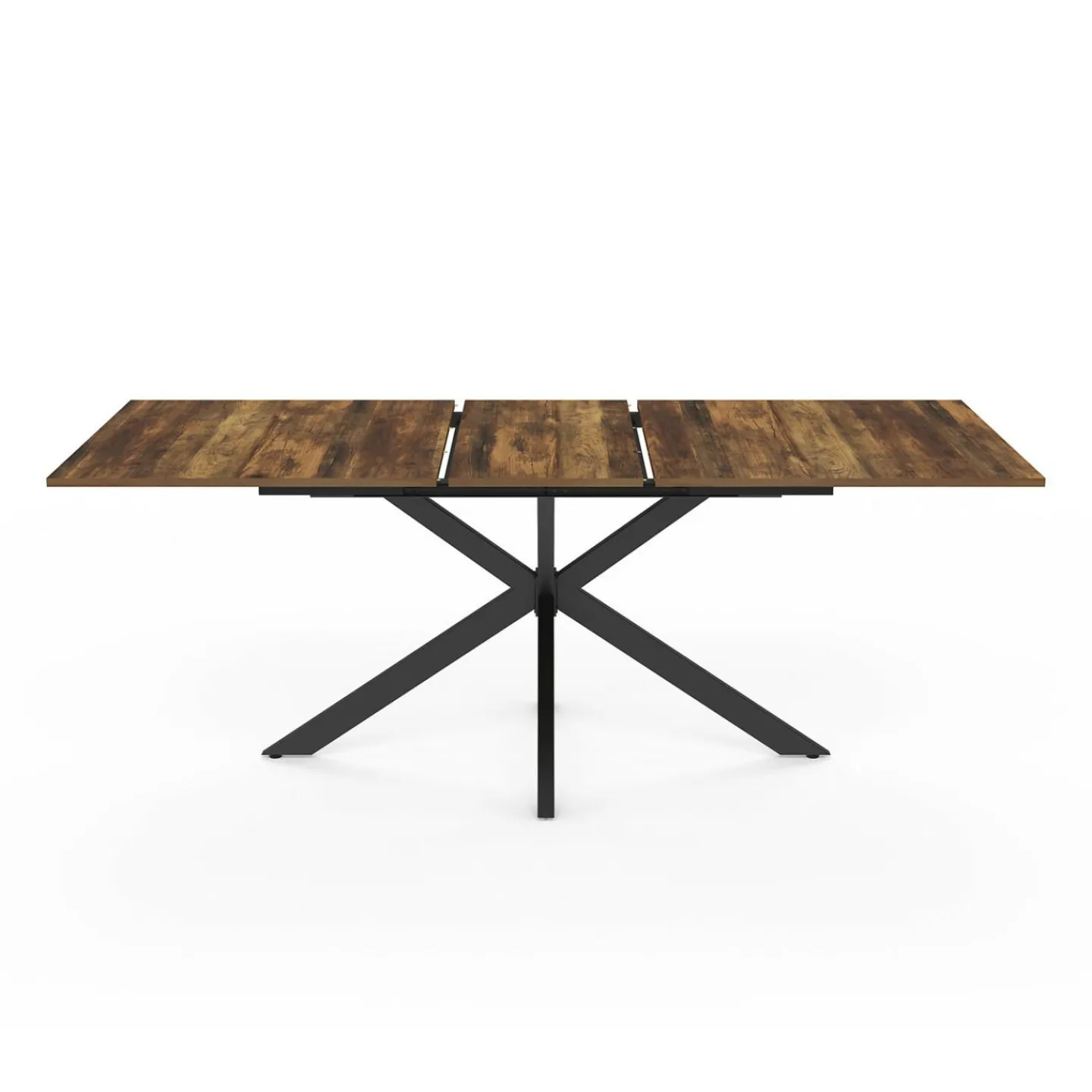 Table à manger industrielle extensible 6-10 personnes bois foncé 160-200 cm*IDMarket Outlet