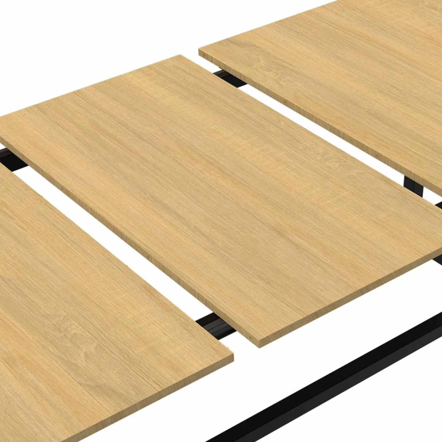 Table à manger industrielle extensible bois et métal 8-12 personnes*IDMarket