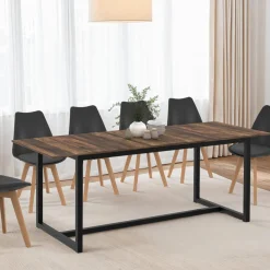 Table à manger industrielle rectangle extensible 6-10 personnes*IDMarket Hot