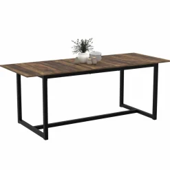 Table à manger industrielle rectangle extensible 6-10 personnes*IDMarket Hot