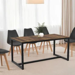 Table à manger industrielle rectangle extensible 6-10 personnes*IDMarket Hot