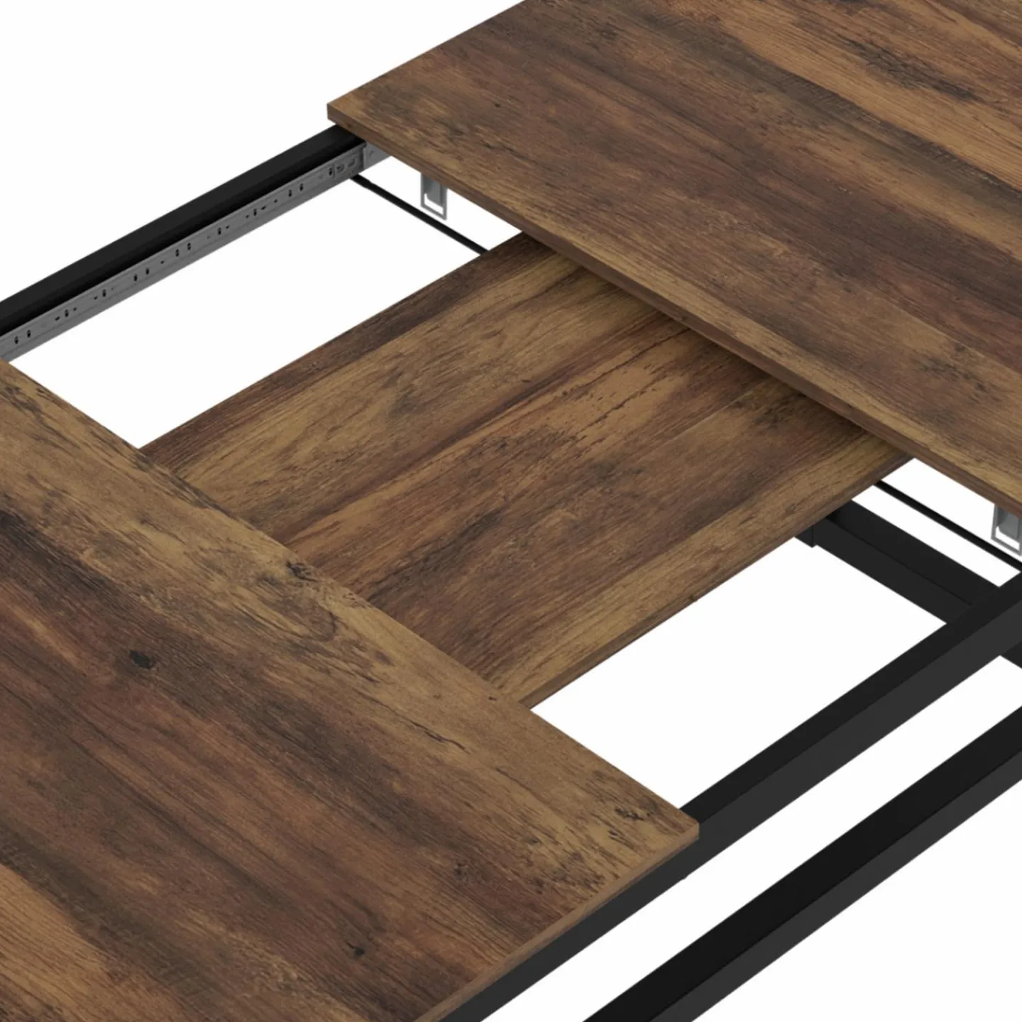 Table à manger industrielle rectangle extensible 6-10 personnes*IDMarket Hot