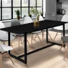Table à manger noire extensible style industriel*IDMarket Outlet