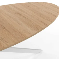 Table à manger ovale industrielle bois et blanc*IDMarket Hot