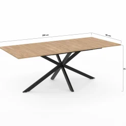 Table à manger rectangle 200cm pied araignée*IDMarket Discount