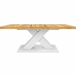 Table à manger rectangulaire extensible bois et blanc 6 à 10 personnes*IDMarket Best