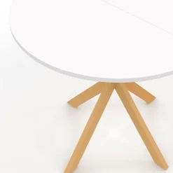 Table à manger ronde 4 personnes pied araignée*IDMarket Clearance