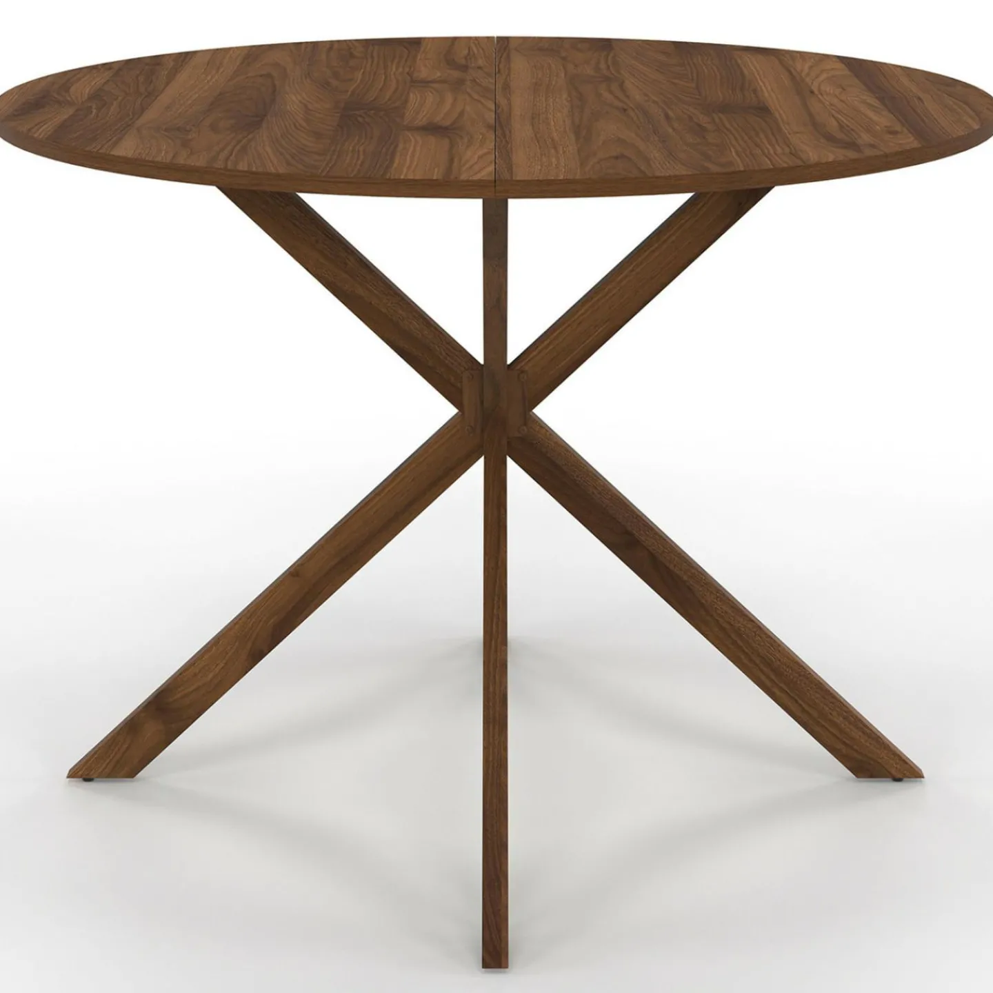 Table à manger ronde ALIX 6 personnes pied araignée noyer 110 cm*IDMarket Sale