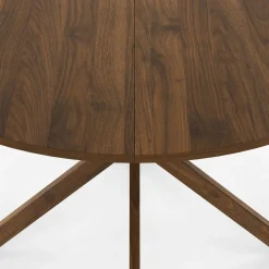 Table à manger ronde ALIX 6 personnes pied araignée noyer 110 cm*IDMarket Sale