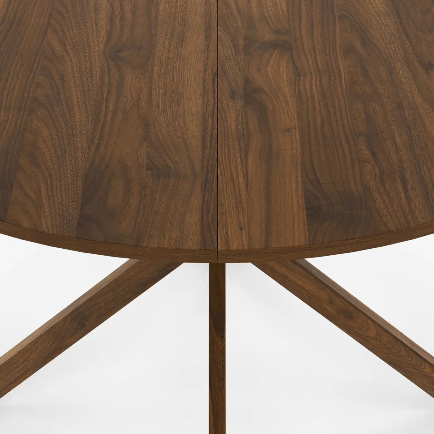 Table à manger ronde ALIX 6 personnes pied araignée noyer 110 cm*IDMarket Sale