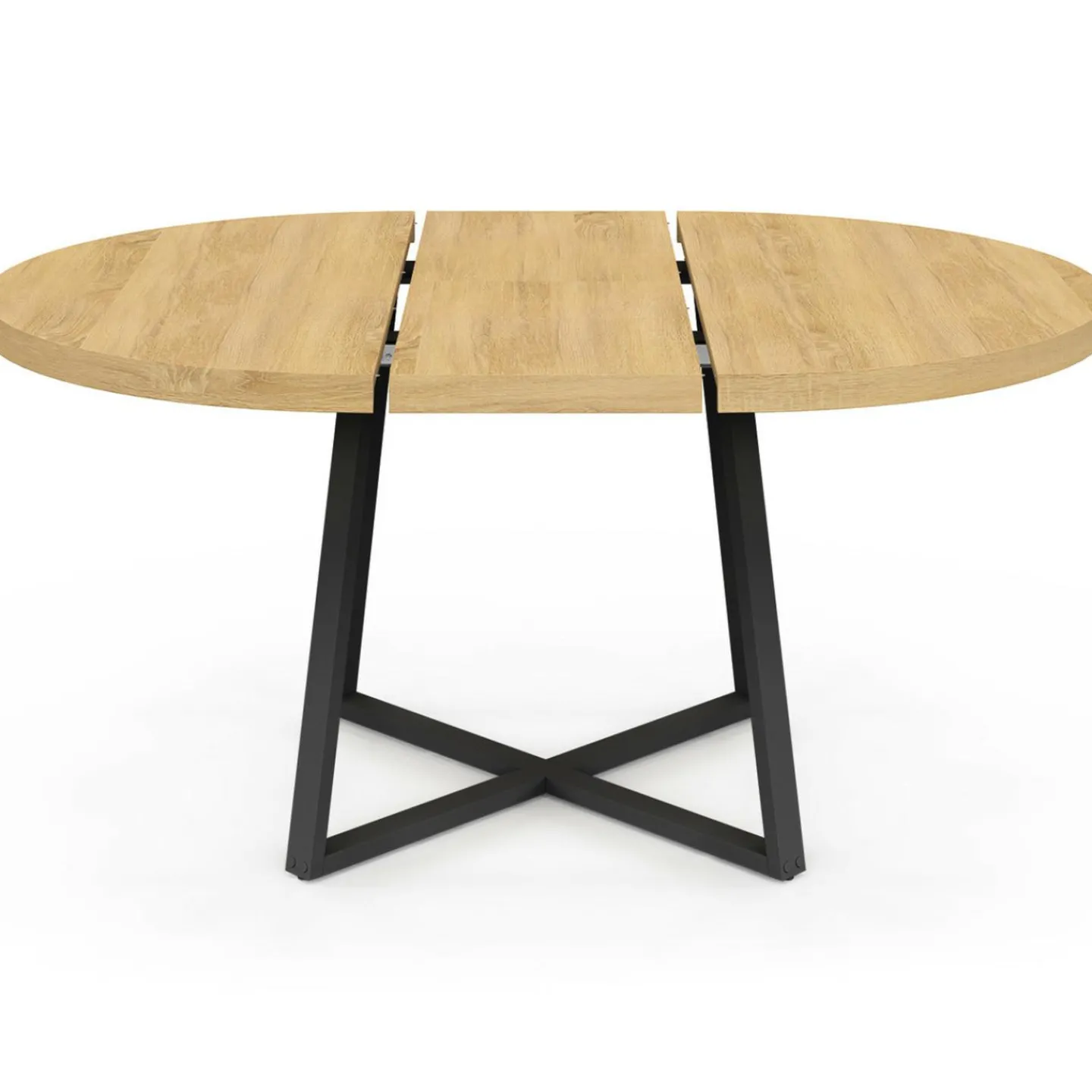 Table à manger ronde bois et noir 4-8 personnes*IDMarket Best