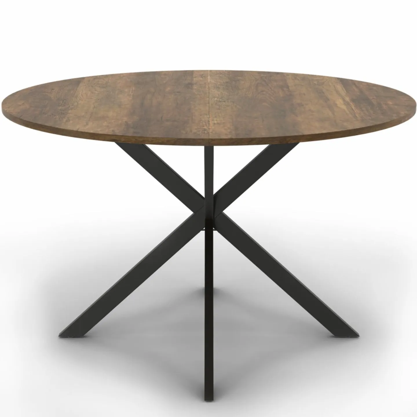 Table à manger ronde bois foncé et noir 110 cm*IDMarket Outlet